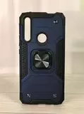 Противоударный чехол Strong Armour Case с кольцом для Honor 9X / Huawei P Smart Z (Синий)