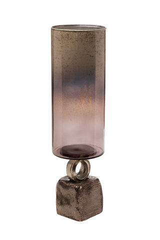 Ваза декоративная 13х53см Garda Decor на металлическом основании