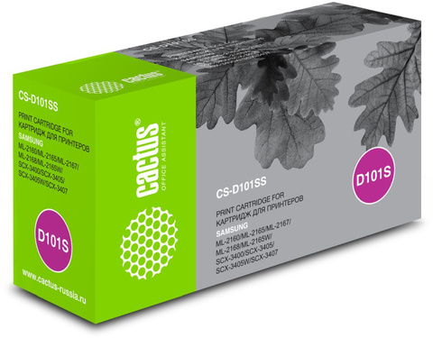 Картридж лазерный Cactus CS-D101SS MLT-D101S черный (1500стр.) для Samsung ML-2160, 2165, 2167, 2168, SCX-3400, 3405