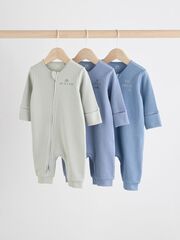 Комбинезон / Cлип для малышей Next E19-903, 3 шт., Светло-зеленый, Голубой
