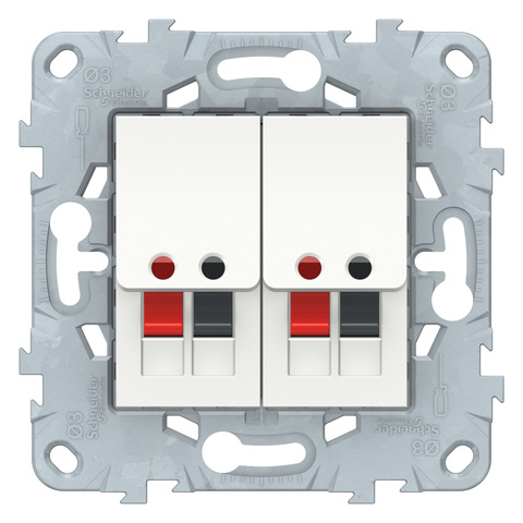 Розетка акустическая двойная. Цвет Белый. Schneider Electric Unica New. NU548918