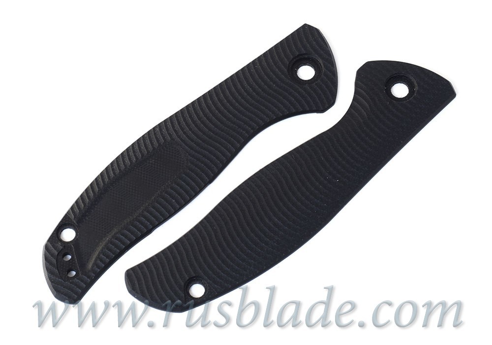 Shirogorov F3 G10 black handle scales - фотография 