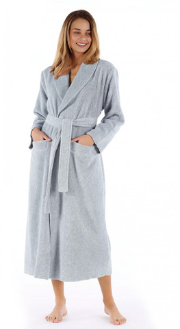 Халат махровый L'appartement Poem oatmeal светло-серый