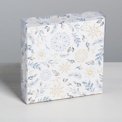 Коробка для кондитерских изделий с PVC-крышкой «От всей души», 13 × 13 × 3 см