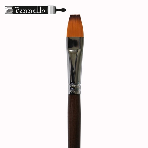 кисть Pennello DELUXE синтетика плоская №14, длинная ручка
