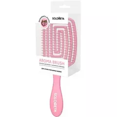 Расческа для сухих и влажных волос с ароматом клубники SOLOMEYA Wet Detangler Brush Paddle Strawberr