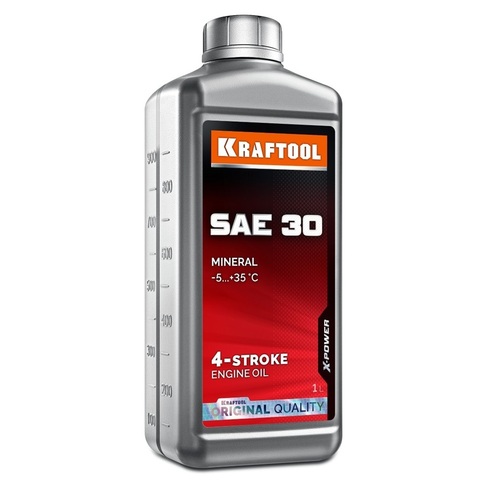 KRAFTOOL SAE 30, 1 л, минеральное масло для 4-тактных двигателей (41512-1)