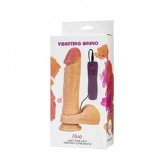 Реалистичный вибратор Bruno с пультом управления от Alive (22 × 4,3 см)