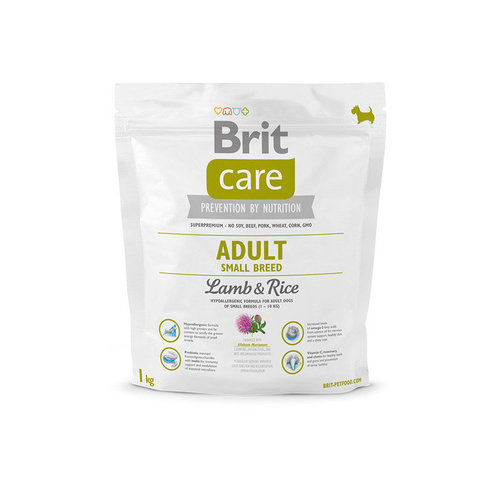 Brit Care Adult Small Breed сухой корм для взрослых собак мелких пород (ягненок с рисом) 1кг