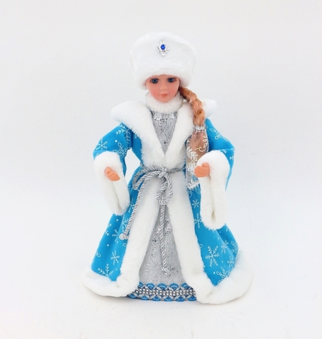 Снегурочка в голубой шубе и белой шапке 30см Triumph Nord