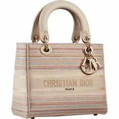 Сумка для женщин Dior Lady D-lite, модель среднего формата бежевый