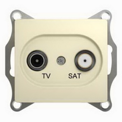 Розетка TV/SAT, 1 dB. Цвет бежевый. Schneider Electric Sedna. SDN3401647