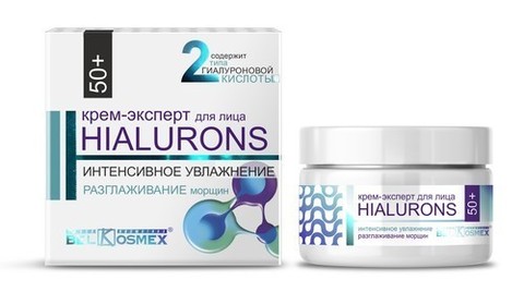 BelKosmex HIALURONS Крем-эксперт для лица 50+ интенсивное увлажнение 48мл