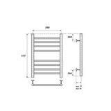 Полотенцесушитель электрический Point PN10156SE П8 500x600 левый/правый, хром