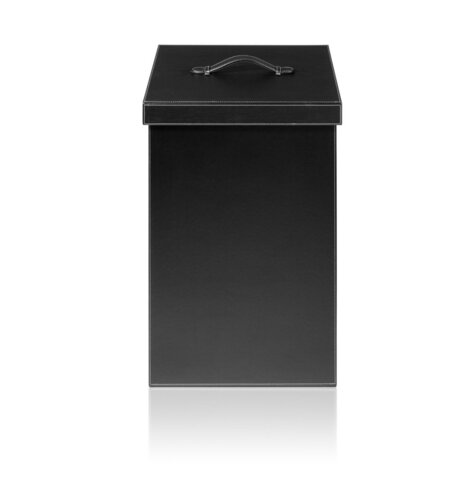 Decor Walther 0924960 Decor Walther Brownie WB Корзина для белья 38.5x38.5x60.5, с крышкой, цвет: черная кожа