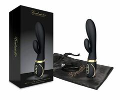 Черный вибратор-кролик Dual Stim Rabbit Vibrator - 