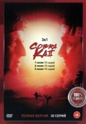 Кобра Кай 3в1 (три сезона, 30 серий, полная версия) на DVD