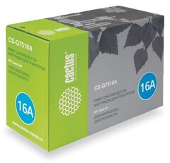 Картридж лазерный Cactus CS-Q7516AV черный (12000стр.) для HP LJ 5200/5200N/5200L/5200TN/5200DTN