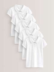 Поло школьное для девочки Next 236-383, 5 шт., Белый