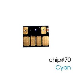 Чип голубой для картриджей (ПЗК/ДЗК) HP 70 Cyan для DesignJet Z2100, Z5200 (одноразовый), независимый