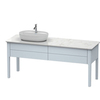 Duravit Luv Консоль из кварцевого камня с 1-м вырезом, 20x1788x595, раковина слева , цвет белый структурный LU9468L1717