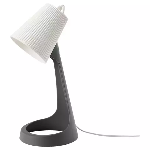 IKEA: Svallet Сваллет. Настольная лампа, темно-серый/белый 603.584.97