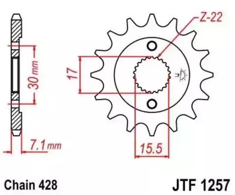 Звезда ведущая JTF1257 15