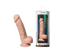 Телесный фаллоимитатор на присоске Real Skin Model 1 - 17,8 см. - 