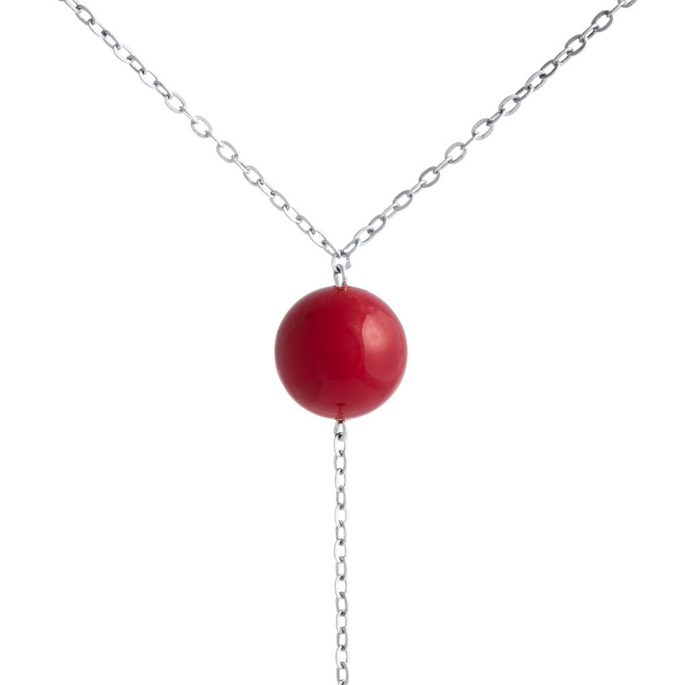 Серебряный сотуар из красного коралла