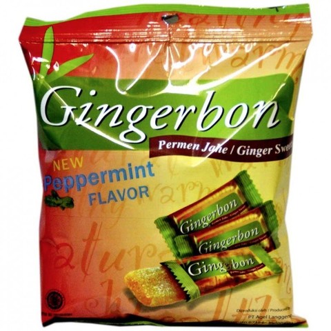 Имбирные конфеты жевательные Мятные Gingerbon 125г