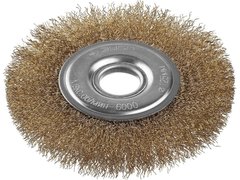 ЗУБР 125 мм, витая стальная латунированная проволока 0.3 мм, щетка дисковая для УШМ, Профессионал (35187-125)