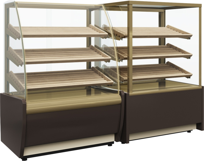 Витрина нейтральная POLUS KC70 N 0,9-1 LIGHT 9006-9005 (Нейтральная 0,9 Carboma Cube ТЕХНО)
