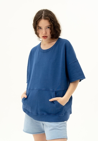 Свитшот оверсайз с карманом Bowery NYC Delft