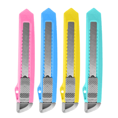 
          Канцелярский нож для резки бумаги 18 мм, 4 шт, MC-Basir, набор ножей скальпелей 4-х цветов