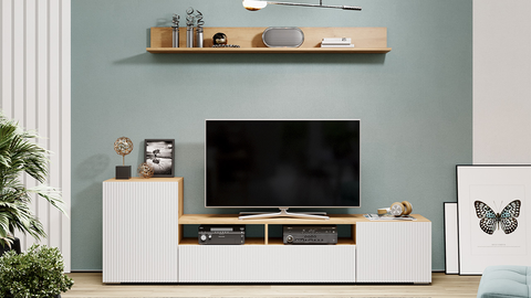 Гостиная Сильвия тип 2 дуб крафт золотой / белый матовый