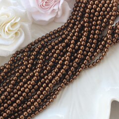 Майорка шоколадная 4 мм, 1 нить, МА086