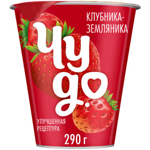 Йогурт Чудо 2% стак 290г клубника земляника, шт