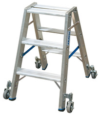 Двухсторонняя стремянка STABILO с роликами 2х3 ступ. (124814)