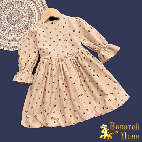 Платье вельвет девочке (3-7) 251030-F1087