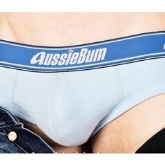 Мужские трусы брифы светло-синие Aussiebum Flex Ice Brief