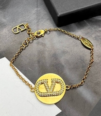 Браслет VALENTINO с круглой подвеской из латуни в позолоте, lux