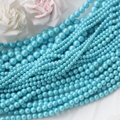 Майорка Голубая бирюза 4 мм, 1 нить, МА076