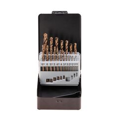 Набор сверл по металлу 1-10мм 19шт DIN338 HSSE-Co5 Terrax by Ruko A215214