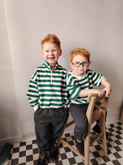 Свитшот на молнии Mjölk Green Stripes