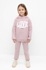 брюки  для девочки  КР 400781/розово-сиреневый