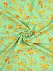 Ткань твил принт 140 г/м2, 100% вискоза, ш. 145 см, мятный