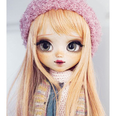 Волосы - трессы для кукол, прямые, светло-пшеничные, 15 см*1 метр. , набор 2 шт.