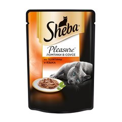 Sheba Pleasure пауч для кошек (ломтики в соусе телятина и язык) 85 г