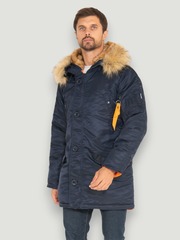 Куртка Аляска удлиненная Apolloget Husky Long II (синяя - r.blue/orange)