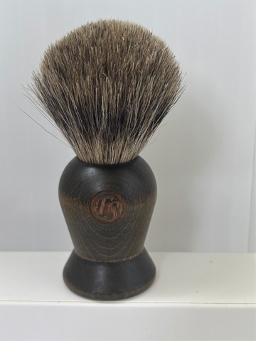 Помазок для бритья Frank Shaving – Натуральный бурсук с деревянной ручкой темный